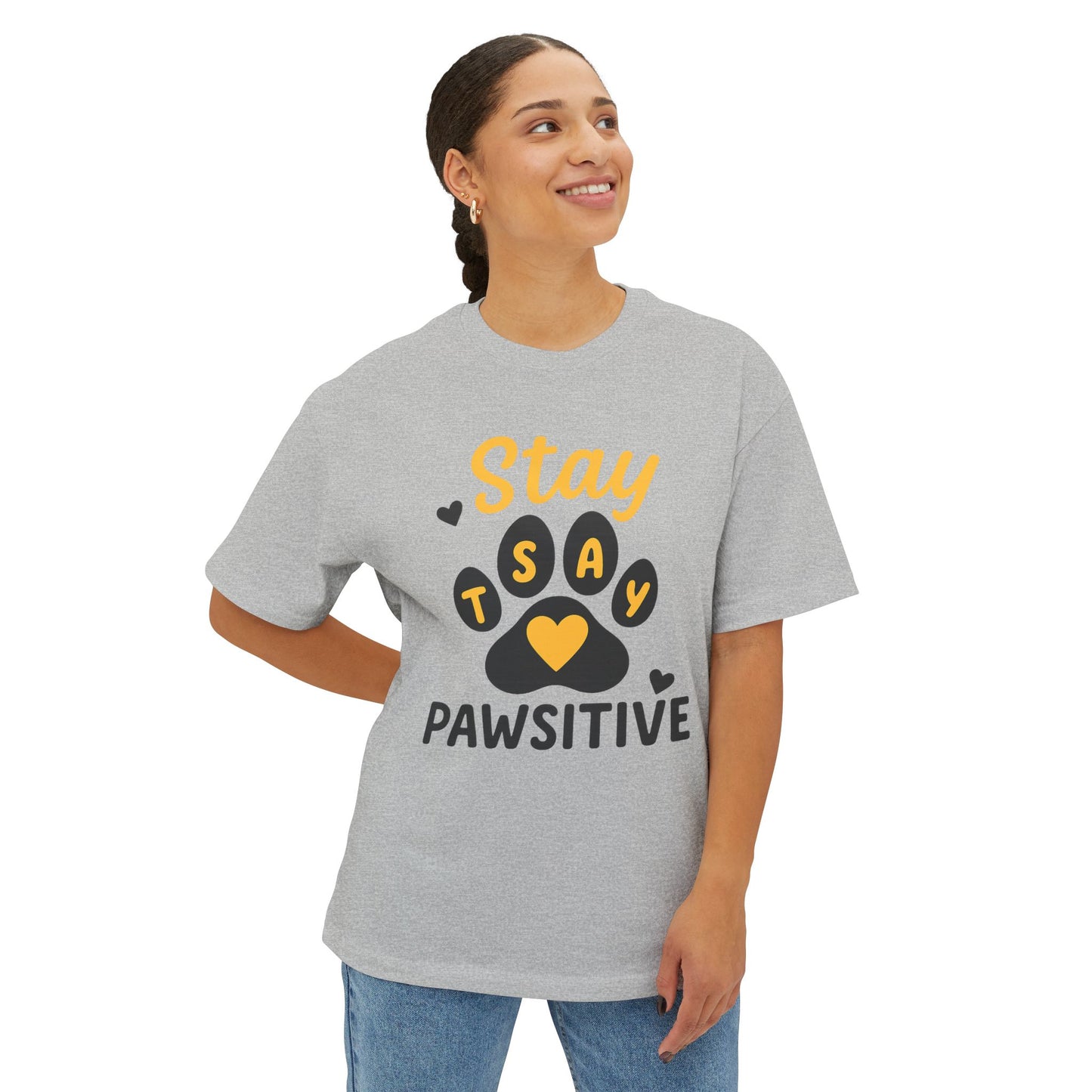 Purrfect Vibes Only T-Shirt – Funny Cat Lover Shirt for Pet Owners Unisex Oversized Boxy Tee