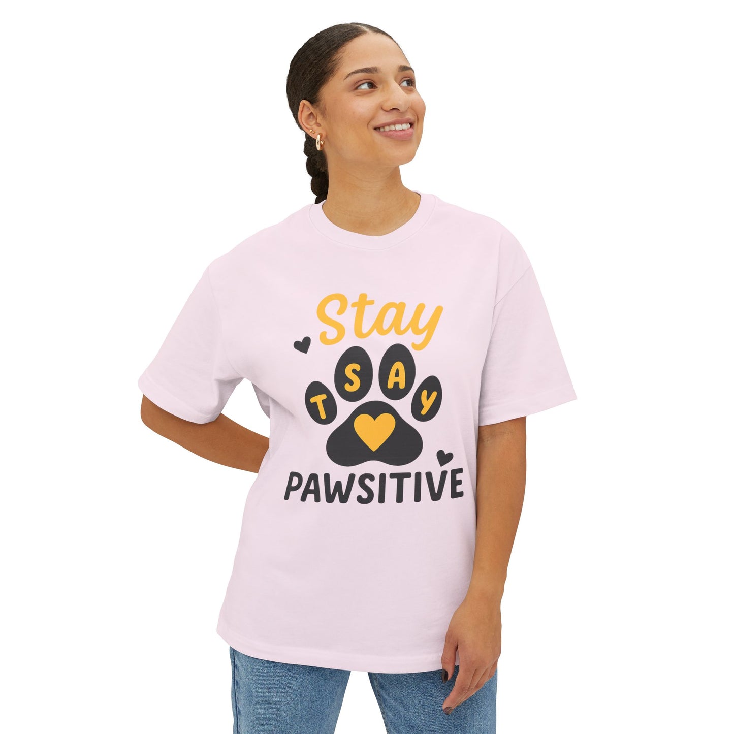 Purrfect Vibes Only T-Shirt – Funny Cat Lover Shirt for Pet Owners Unisex Oversized Boxy Tee