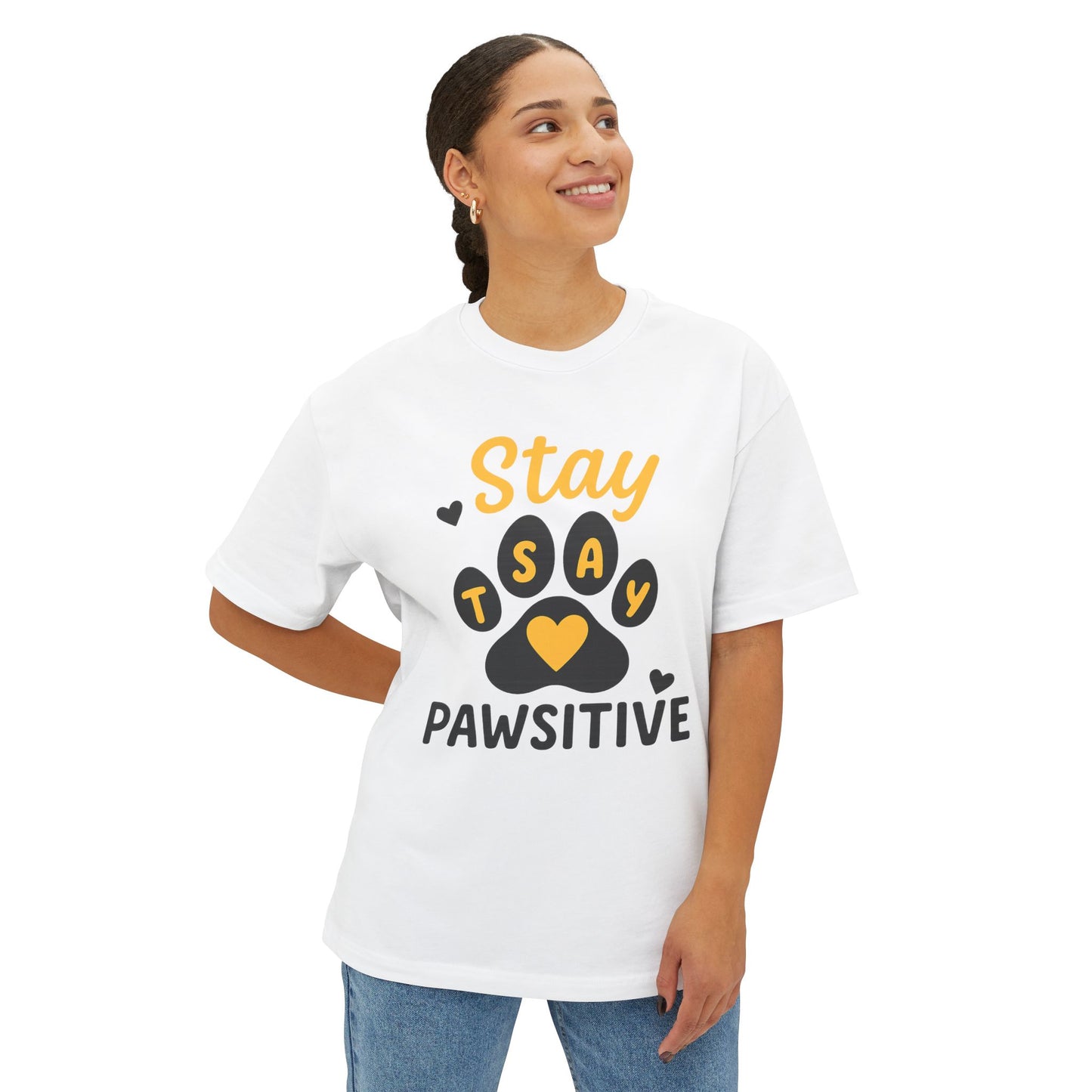 Purrfect Vibes Only T-Shirt – Funny Cat Lover Shirt for Pet Owners Unisex Oversized Boxy Tee